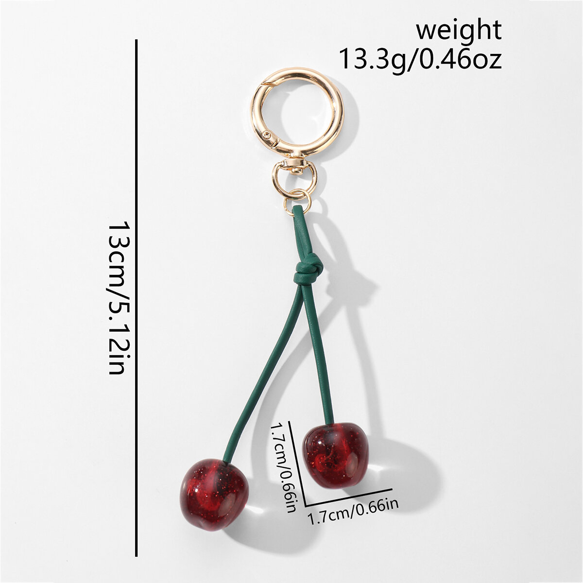 Leather Cherry Bag Charms Picture2