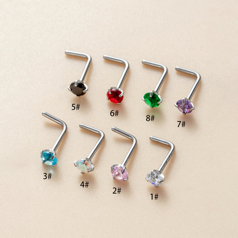 1 Piece Colorful Zircon Women's Nose Stud 2