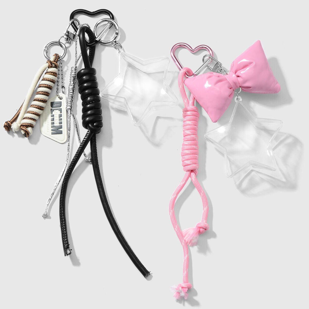 1 Piece Fashion Leather Bow Star Organizer DIY Bag Charms 2