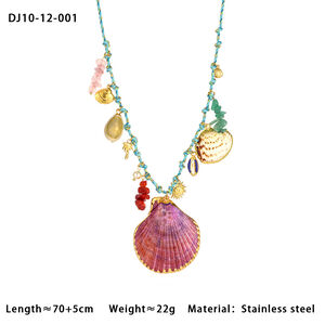 1 Piece Designable Ocean Stainless Steel Shell Women's Waist Cha h5 Picture2