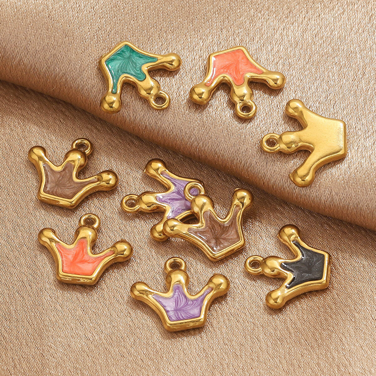 1 Piece Luxurious Crown Shape Stainless Steel Waterproof Women's Pendants
