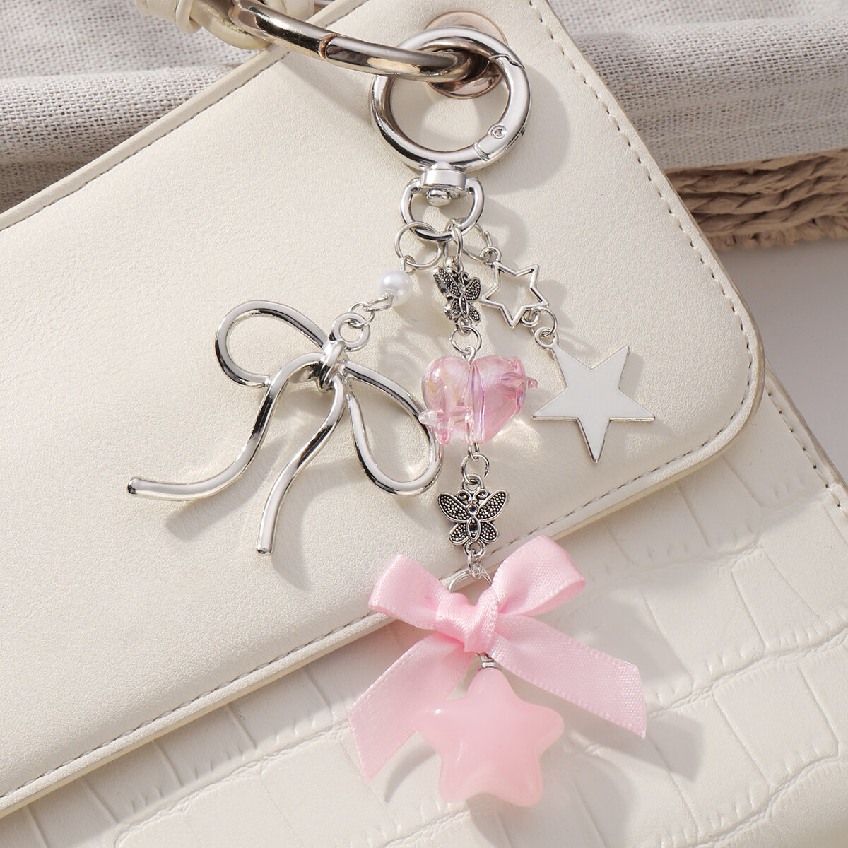 Dijes para bolso con nudo de lazo dulce h5 Imagen5