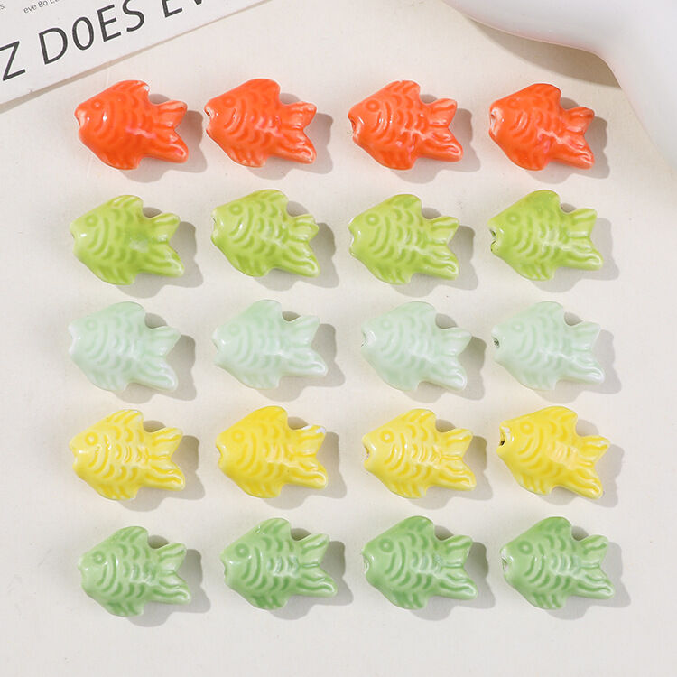 VIvid Fish Colorful Ceramics DIY Jewelry Beads
