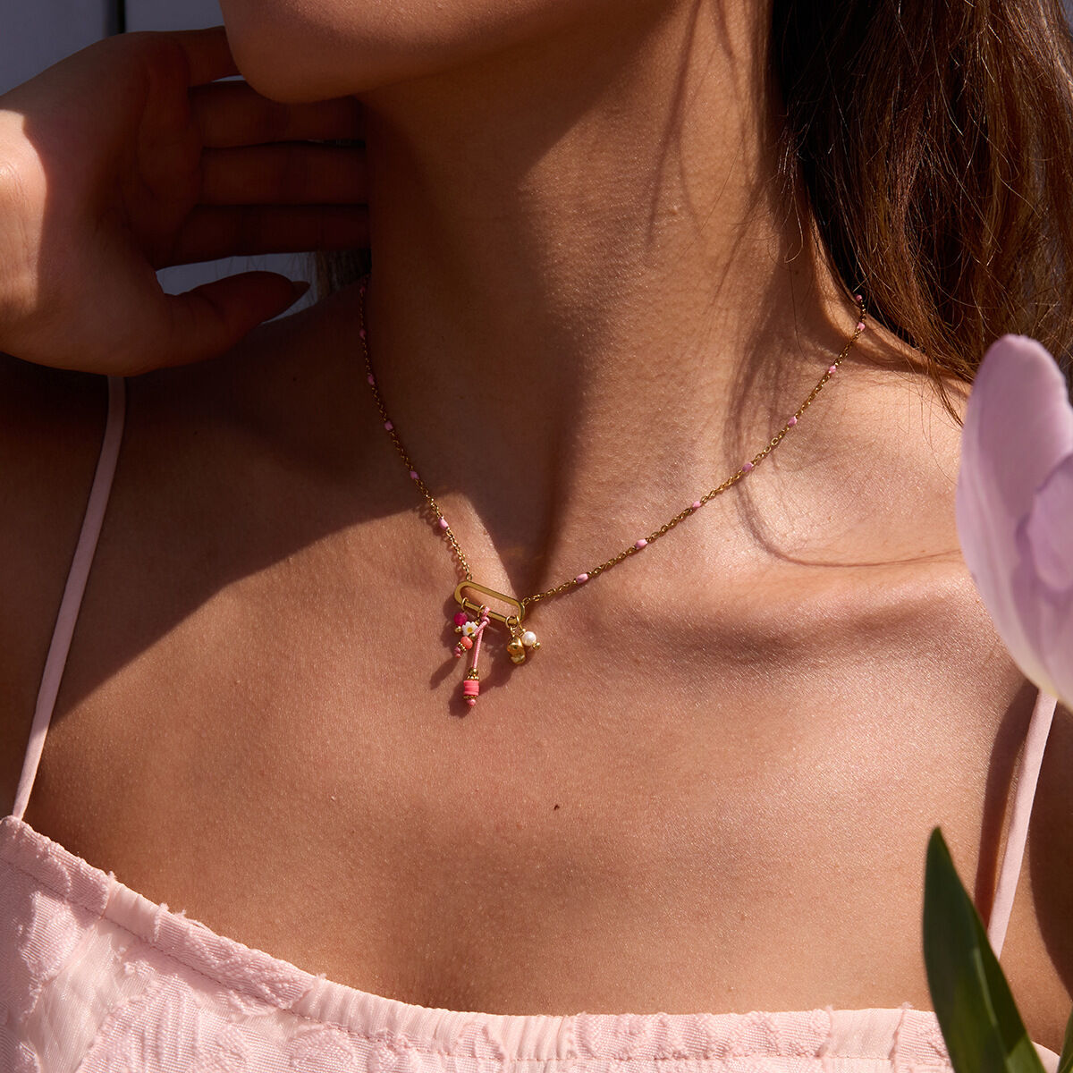 Mini Butterfly Stainless Steel Waterproof Gold Color Pendant Necklaces h5 Picture4