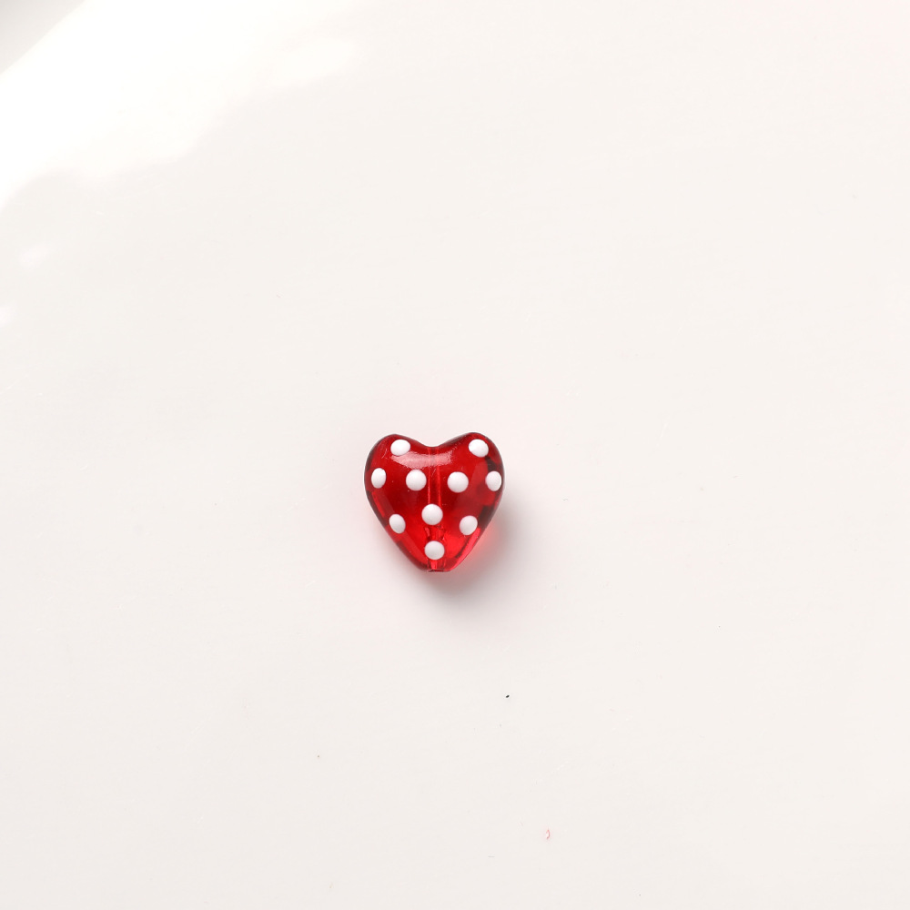 1 Piece Romantic Heart Glass Diy Jewelry Beads Picture2
