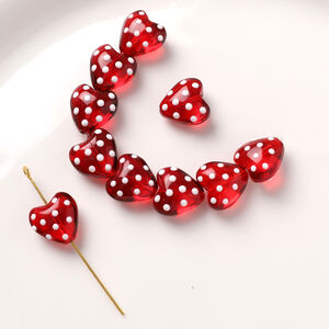 1 Piece Romantic Heart Glass DIY Jewelry Beads h5 Picture2