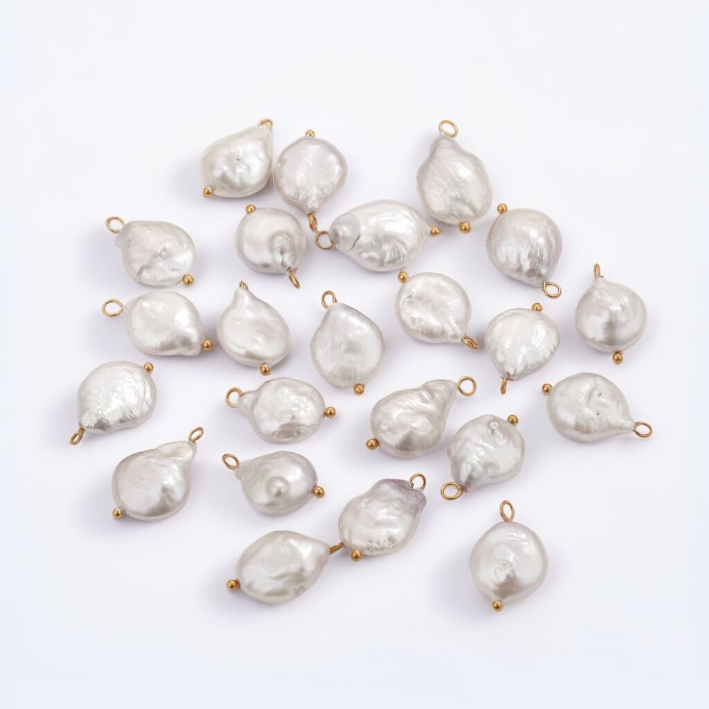 Glamorous Fresh Water Pearl Geometric Stainless Steel Waterproof Women's Pendants 2