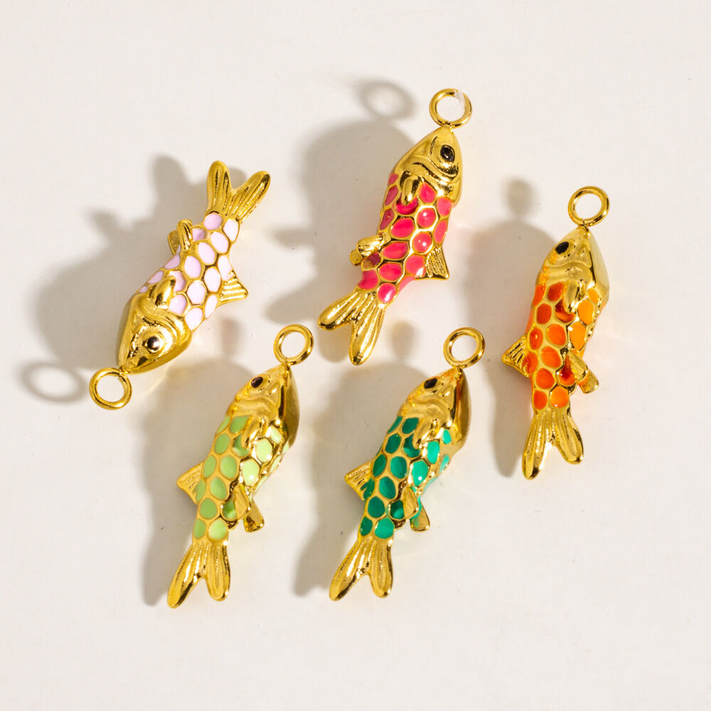 1 paio di pendenti da donna in acciaio inossidabile impermeabile a forma di animaletto della serie semplice Immagine2