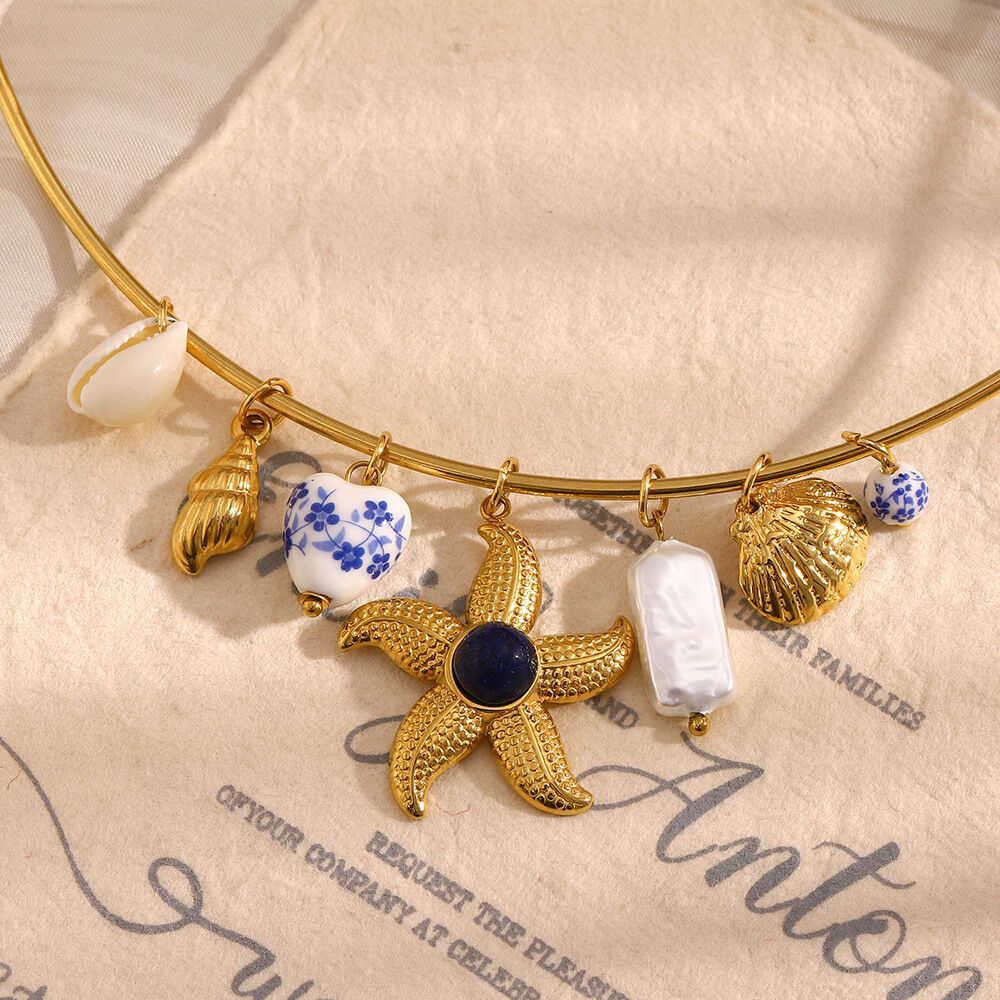 Luxury Style DIY Starfish Stainless Steel Waterproof Women's Chokers h5Picture3