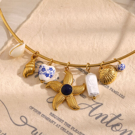 Luxury Style DIY Starfish Stainless Steel Waterproof Women's Chokers 2