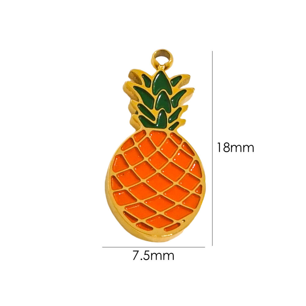 1 Pair Simple Series Classic Plant Stainless Steel Waterproof Women's Pendants h5 