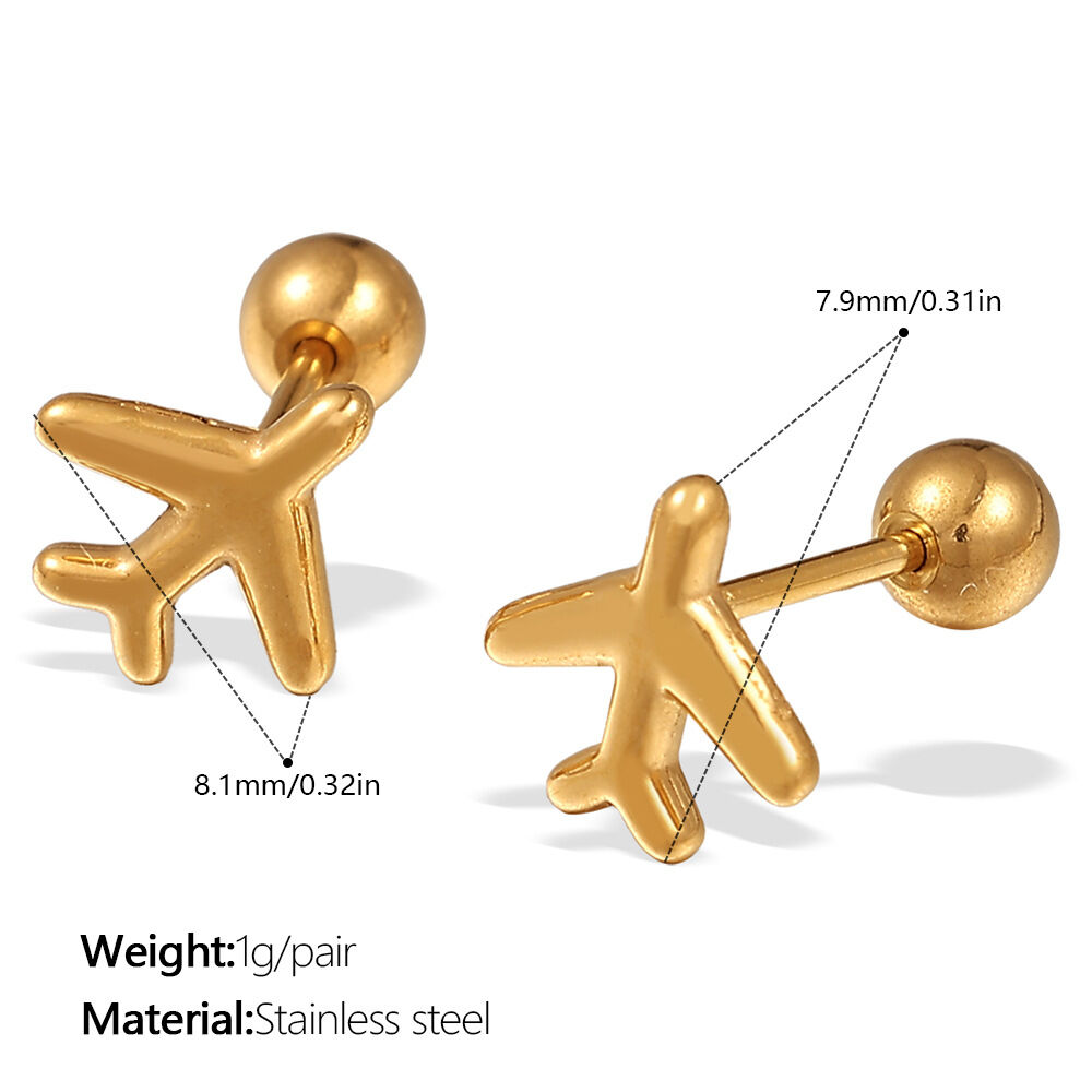 Eh1007G Piercing Gold Earrings Picture3