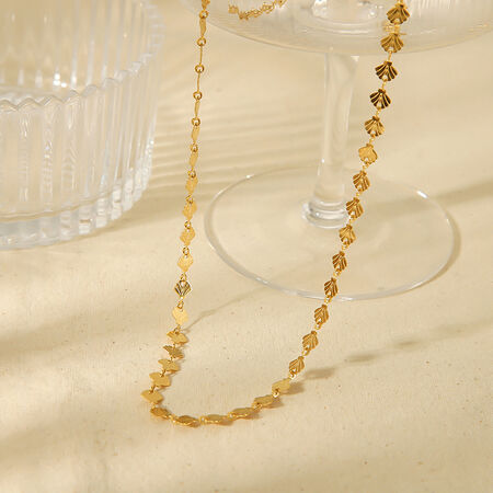 1 Pair Simple Series Daily Turtle Stainless Steel Waterproof Gold Color Unisex Chain Necklaces 2