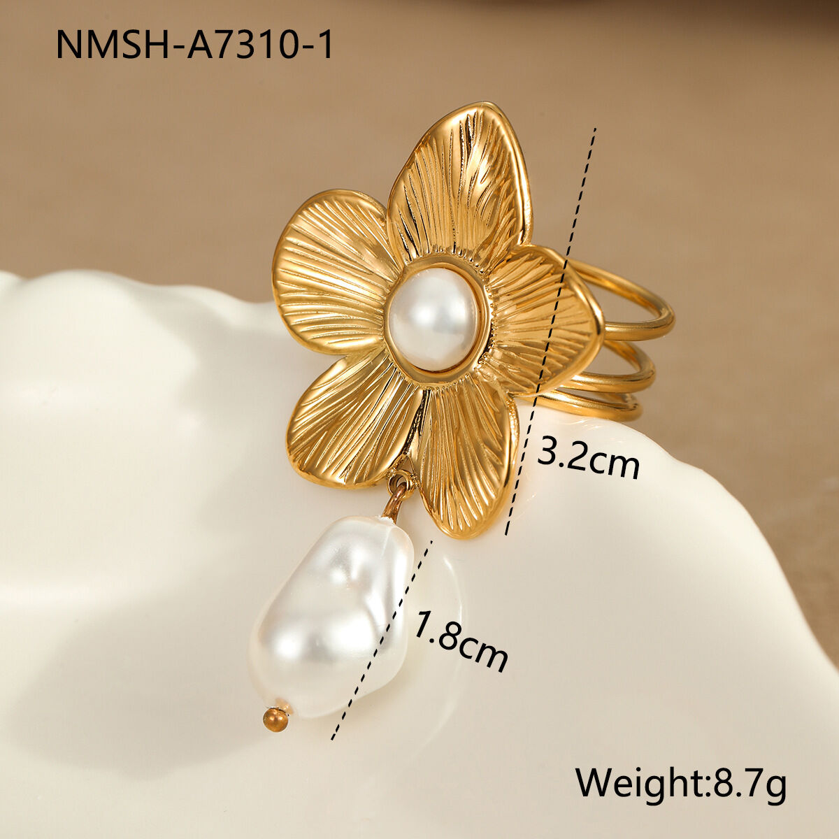 Anillo barroco NMSH-A7310-1/Talla única Imagen7