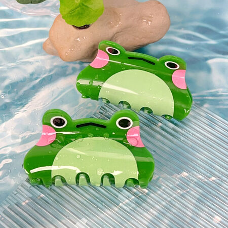 Cute Cartoon Frog Acrylic Women's Hair Claws