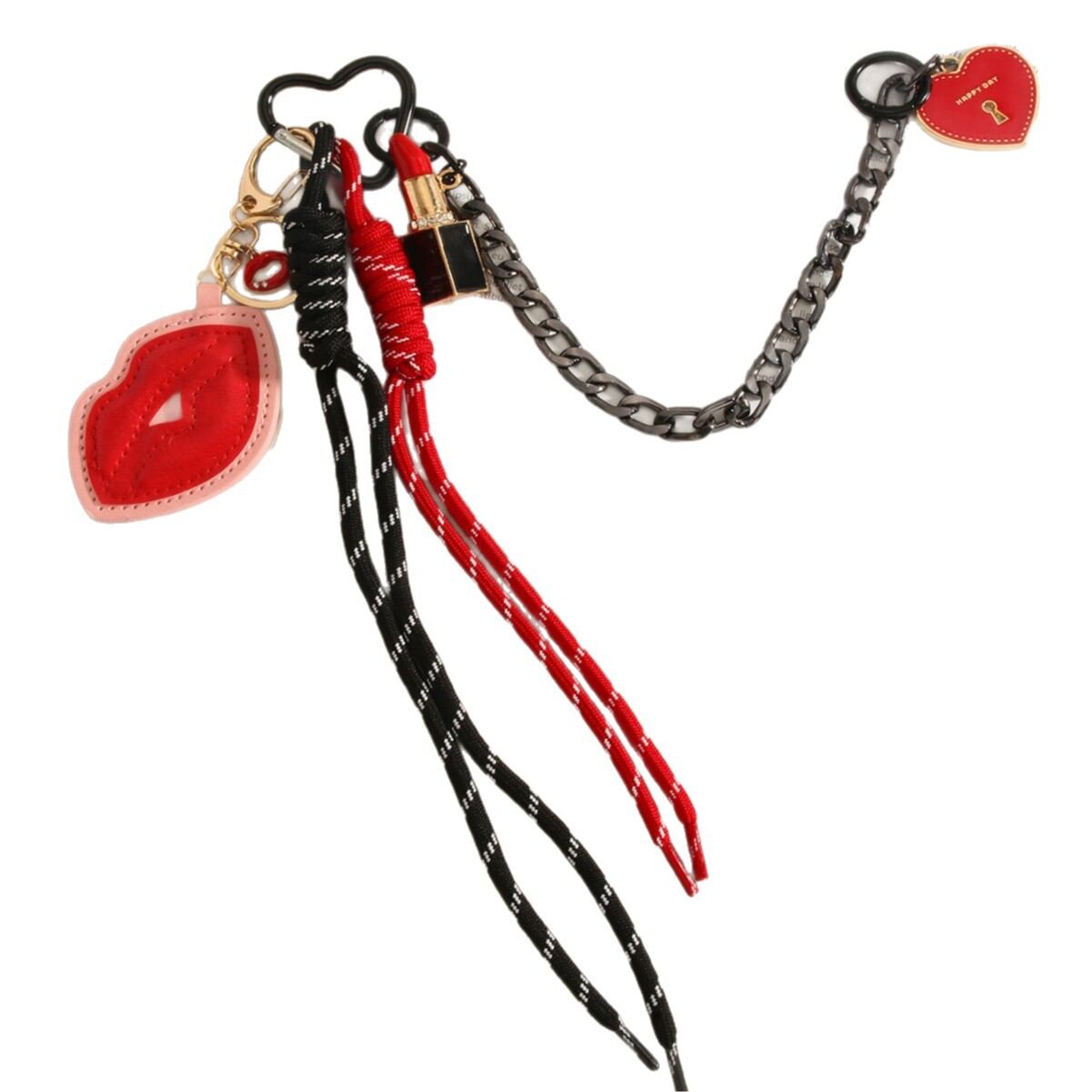 Heart - shaped Lip - designed Chain PU Women's Bag Charms h5 Picture6
