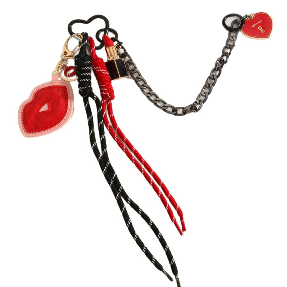 Heart - shaped Lip - designed Chain PU Women's Bag Charms Picture6