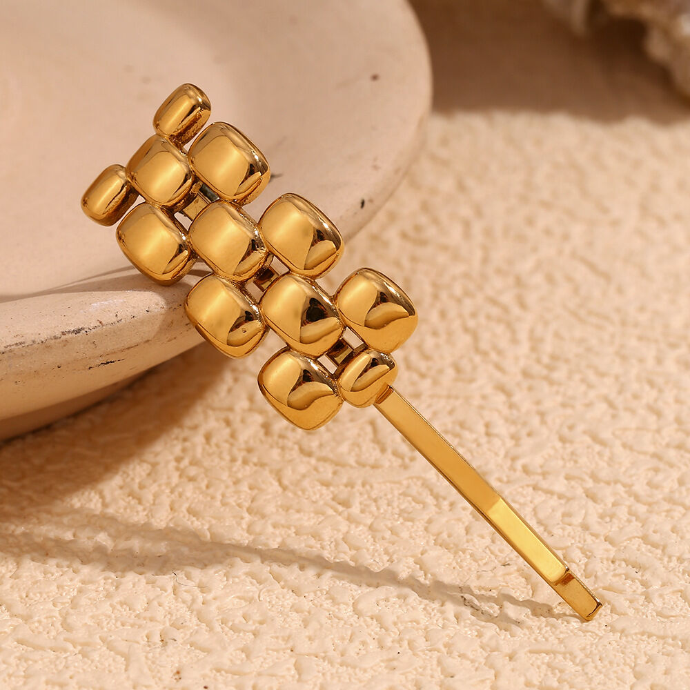 1 Piece Unique And Creative - Shaped Gold - Colored Stainless Steel Hair Clips