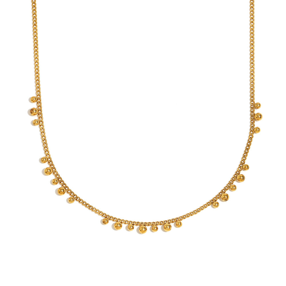 Simple Series OL Solid Color Stainless Steel Waterproof Women's Chain Necklaces 