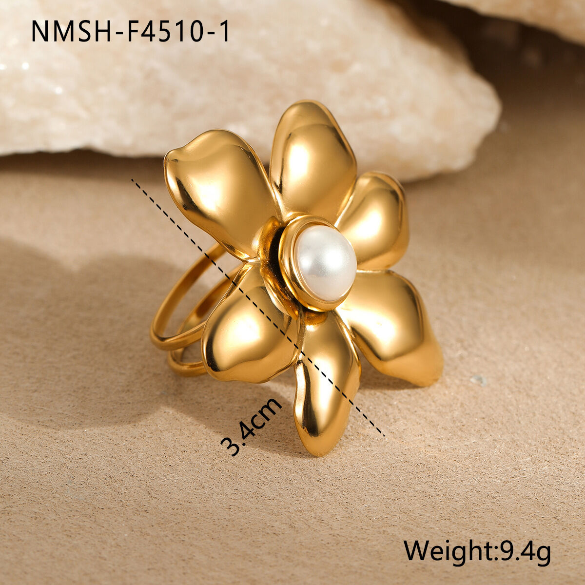 NMSH-F4510-1 Anillo de flores/Talla única Imagen4