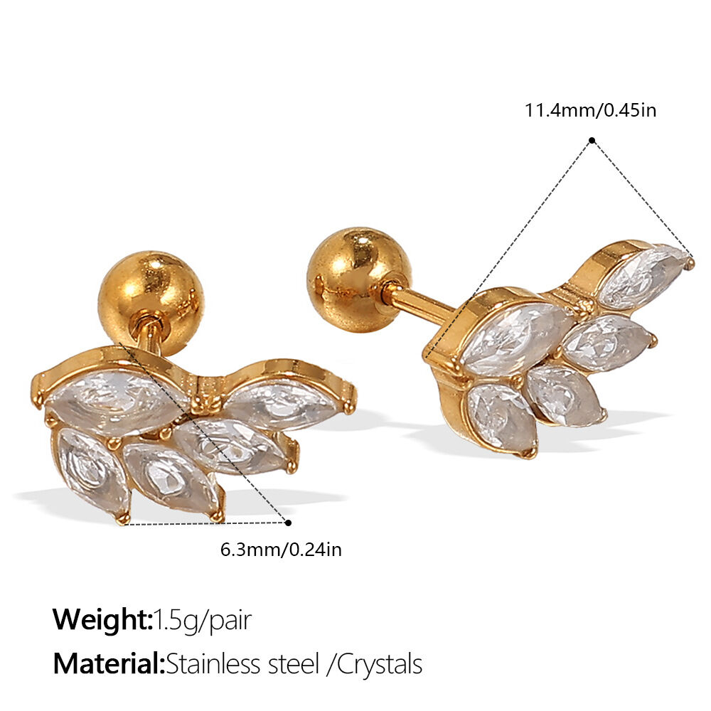 Eh1001Weg Crystal Gold Earrings Picture4