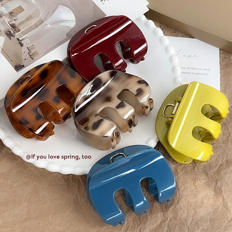 1 Piece Simple Series Casual Solid Color Resin Women's Hair Claws