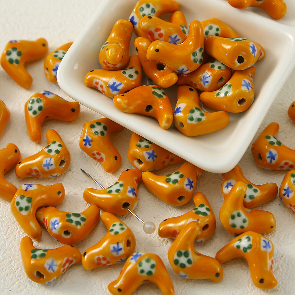 1 Piece Bird Ceramics DIY Jewelry Bead 
