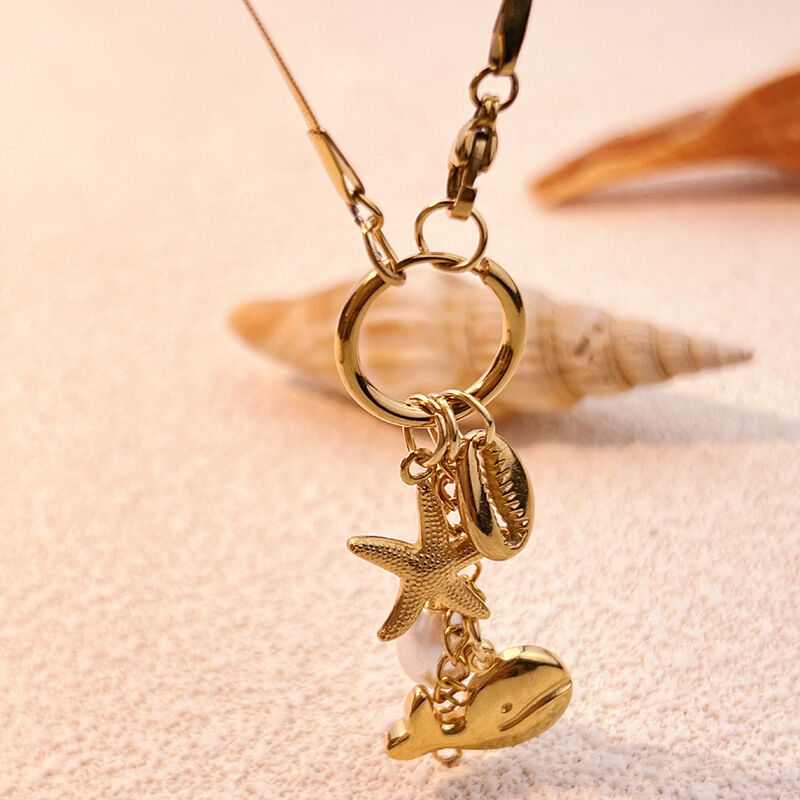 Oceanic Stainless Steel Waterproof Gold Color Pendant Necklaces Picture3