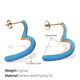 Eh808Beg Blue Drop Gold Earrings