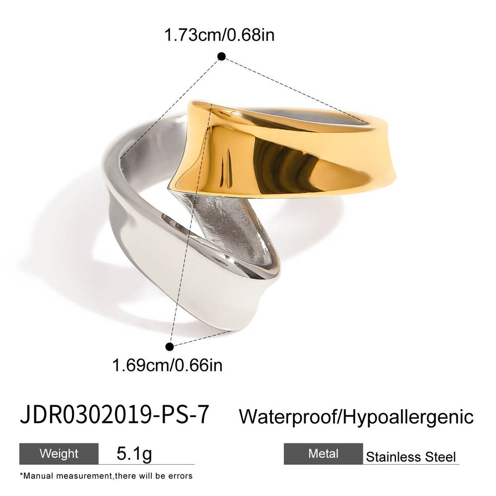 Mixed Color Stainless Steel Waterproof Minimalist Ring