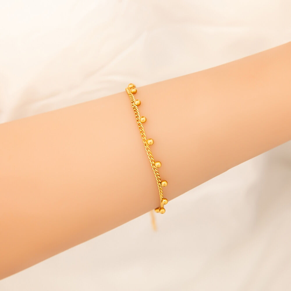 Simple Series Daily DIY Gold Color Stainless Steel Waterproof Women's Chain Bracelets Picture5