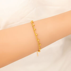 Simple Series Daily DIY Gold Color Stainless Steel Waterproof Women's Chain Bracelets h5 Picture5