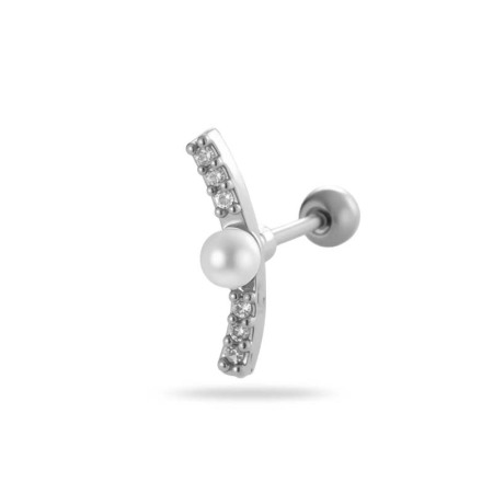 Bloem Koper Goud Kleur Zirkoon Piercings Oorbellen
