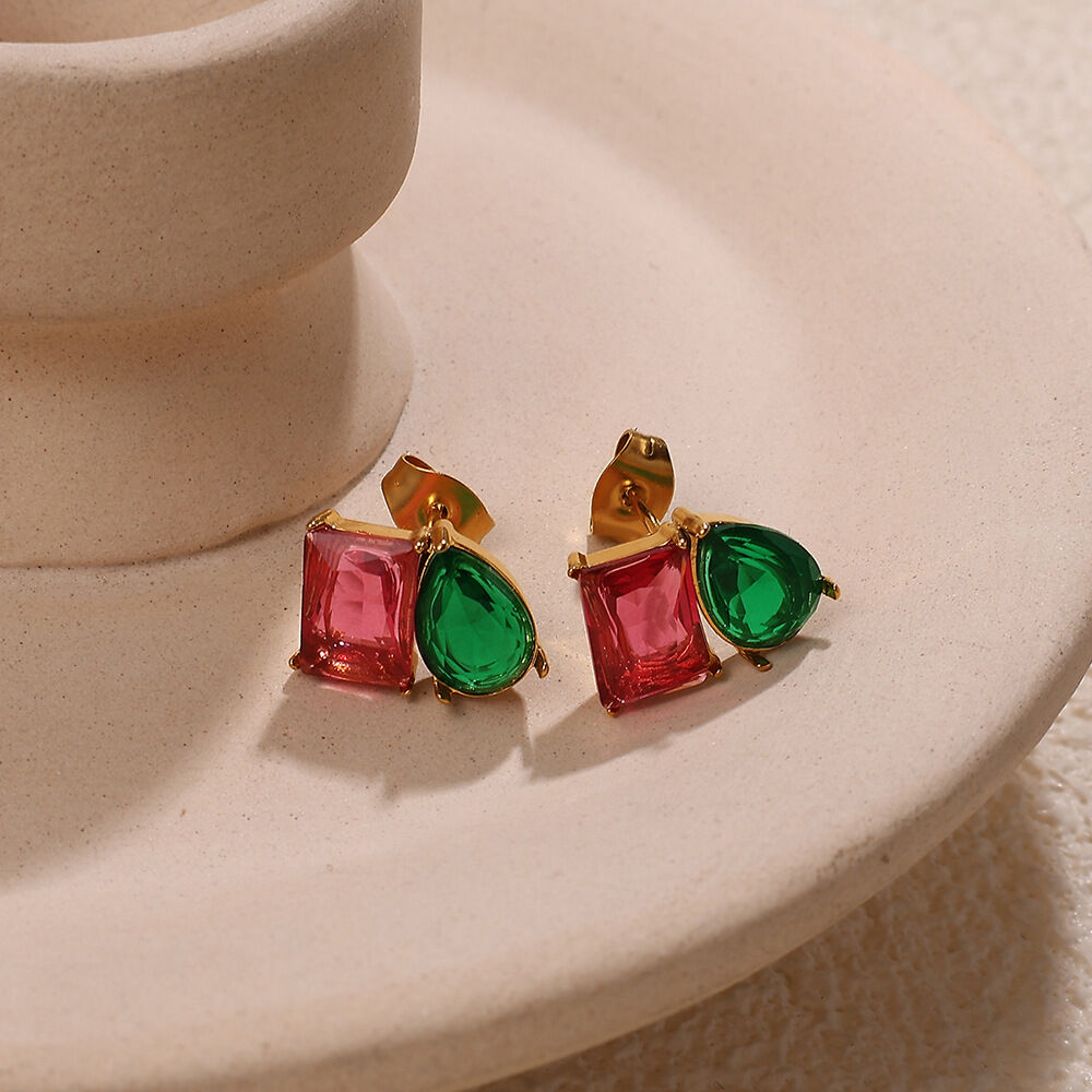 Stainless Steel Waterproof Gold Color Stud Earrings Picture4