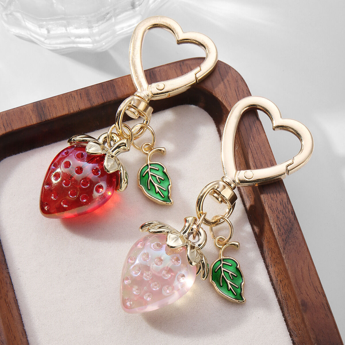 Sweet Strawberry Bag Charms
