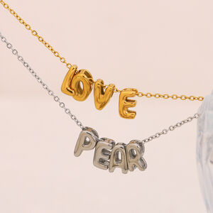 Simple Series DIY Fashion Letter Stainless Steel Waterproof Women's Pendant h5 Picture5