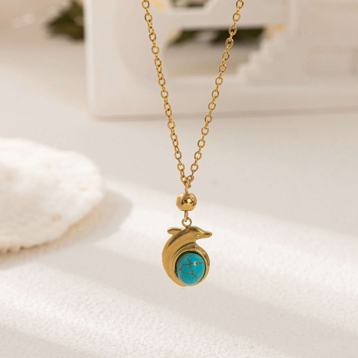 Romantic Starfish Ocean - themed Stainless Steel Waterproof Women's Necklaces h5 Picture8