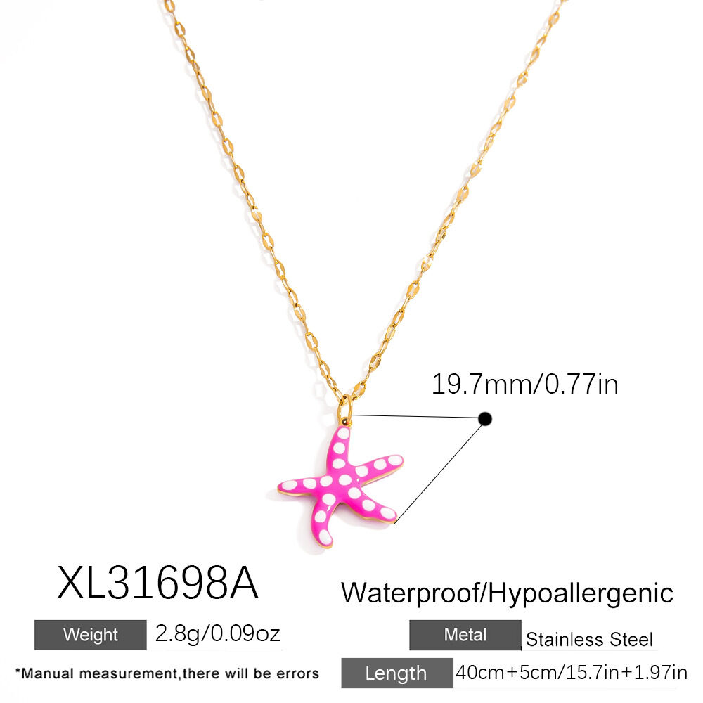 Colliers avec pendentif poisson couleur or h5 Image2