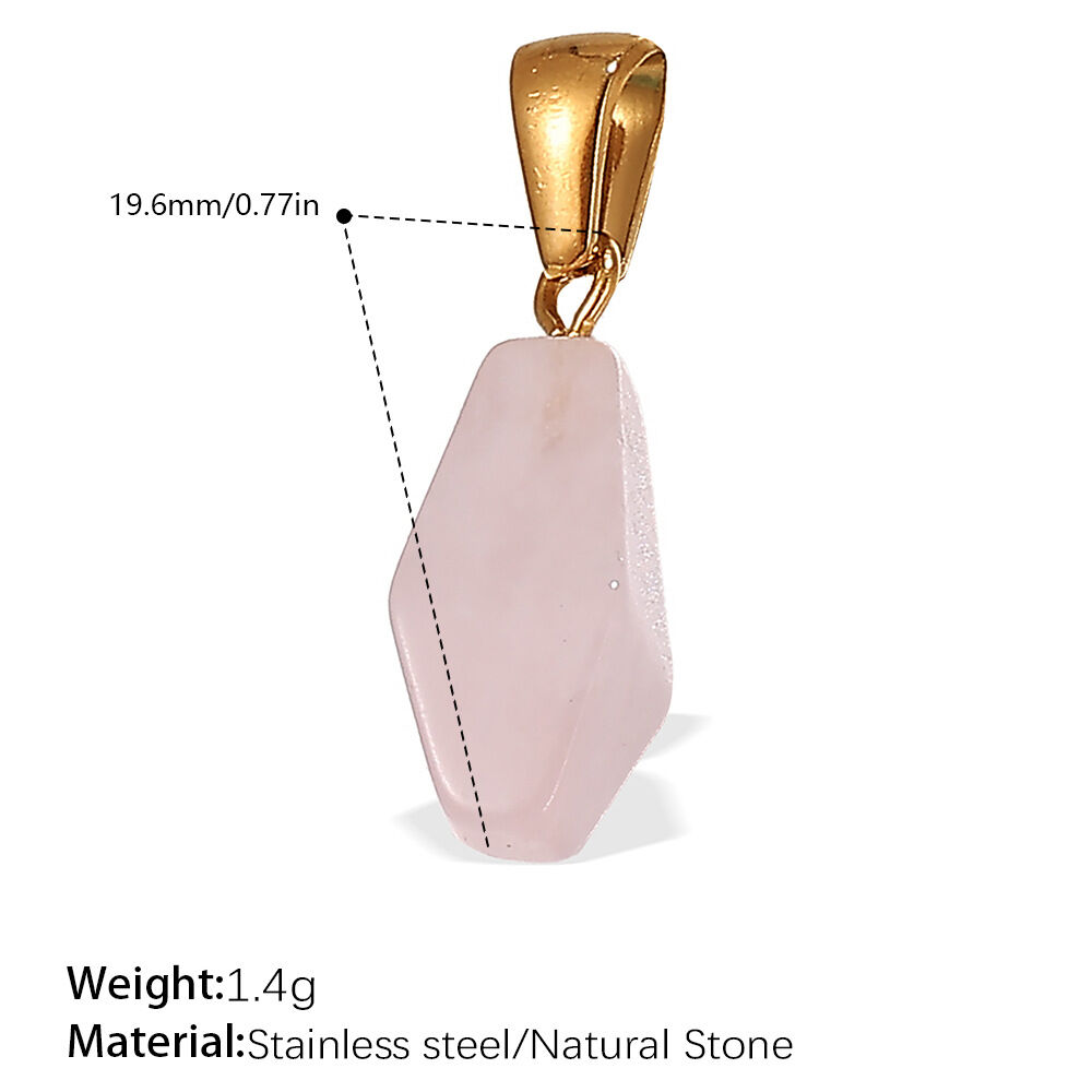 Pj470Pkg Rose Quartz Gold Pendant Picture17