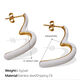 Eh808Weg White Drop Oil Gold Earrings Picture3