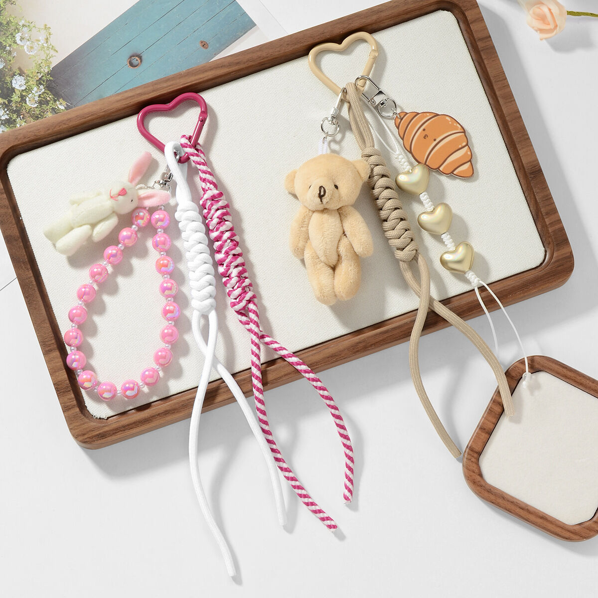 Cute Plush Animal Alloy Bag Charms