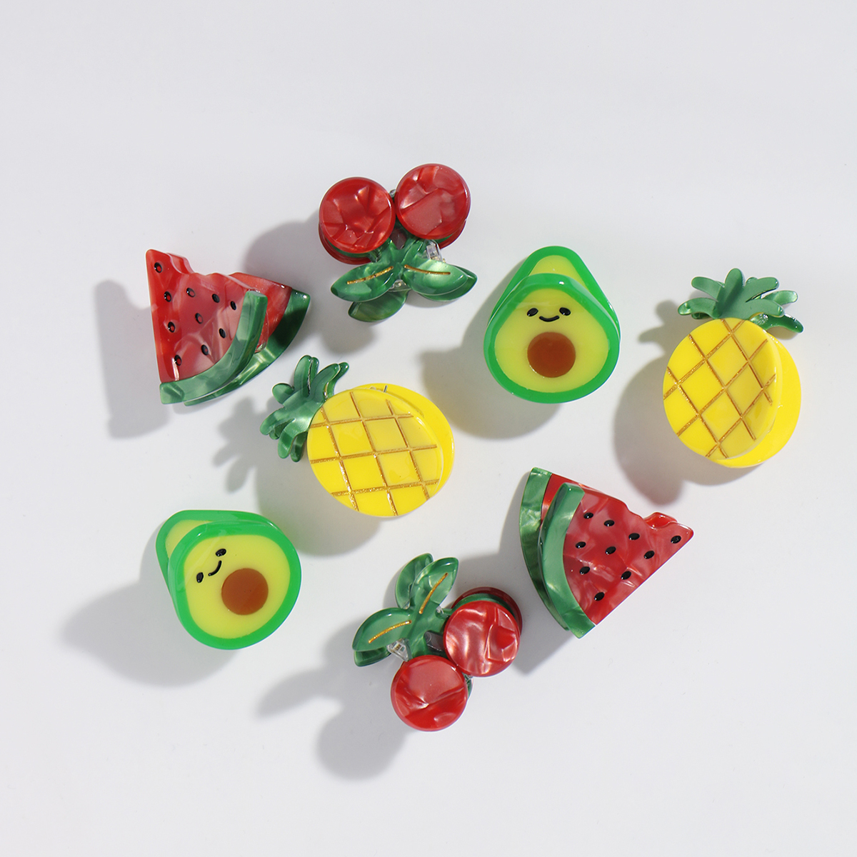 Simple Series Cute Fruit Imitation Acetate Sheet Women's Hair Claws 2