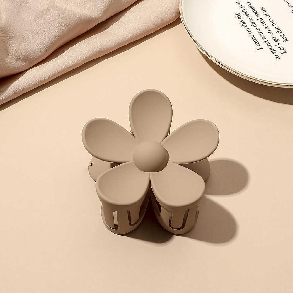 Frosted Big Flower Hairpin-Milk Coffee Picture23