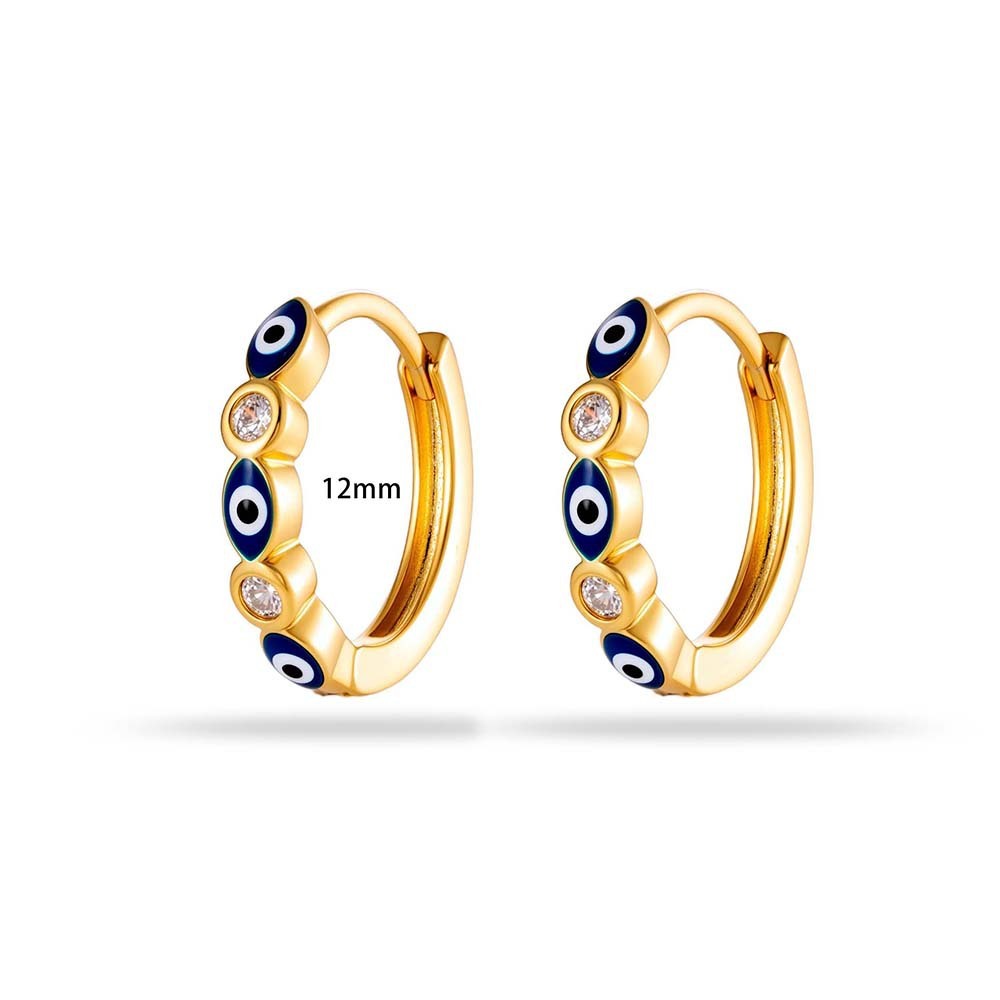 1 Piece Fish Copper Gold Color Hoop Earrings h5Picture2