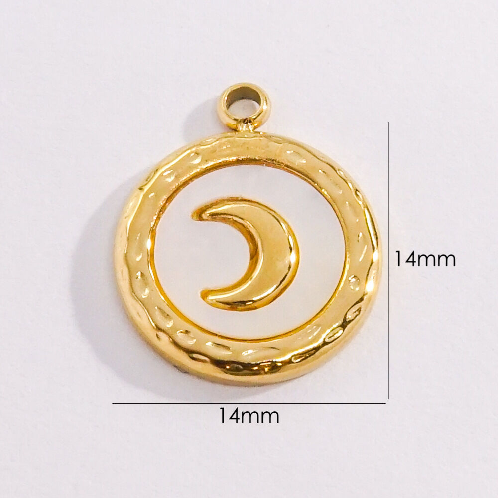 1 Pair Simple Series Daily Sun/Moon Stainless Steel Waterproof Women's Pendants h5 Picture4