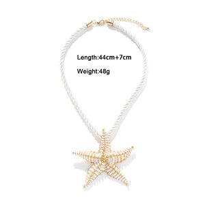 Vacation Alloy Starfish Pendant Necklaces h5 Picture2