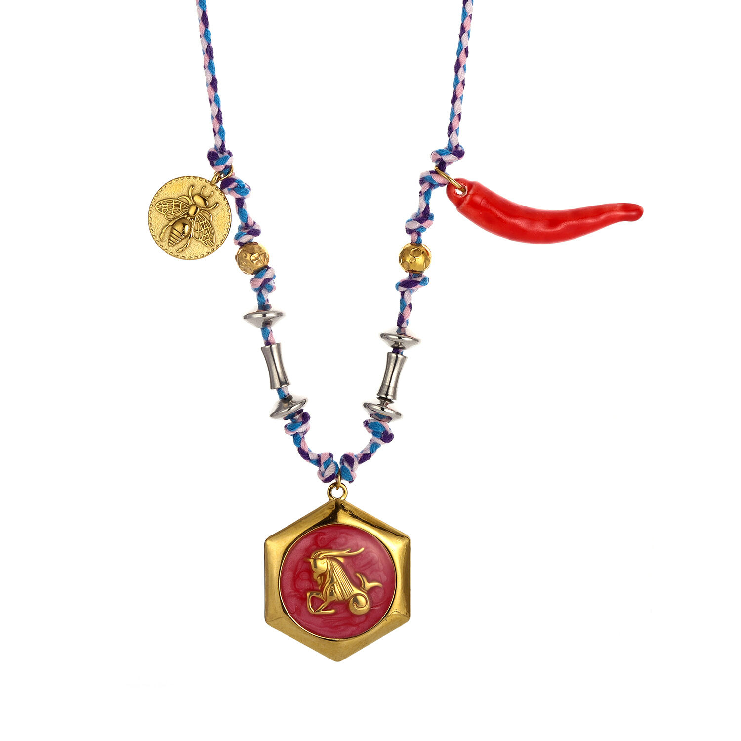 1 par de collares colgantes de acero inoxidable retro geométricos de serie romántica, color dorado, resistentes al agua, para mujer h5 Imagen4