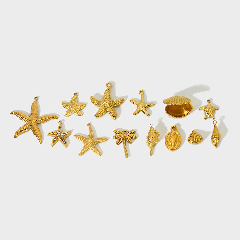 1 paio di ciondoli unisex in acciaio inossidabile impermeabile color oro a forma di tartaruga retrò della serie classica h5 Immagine3