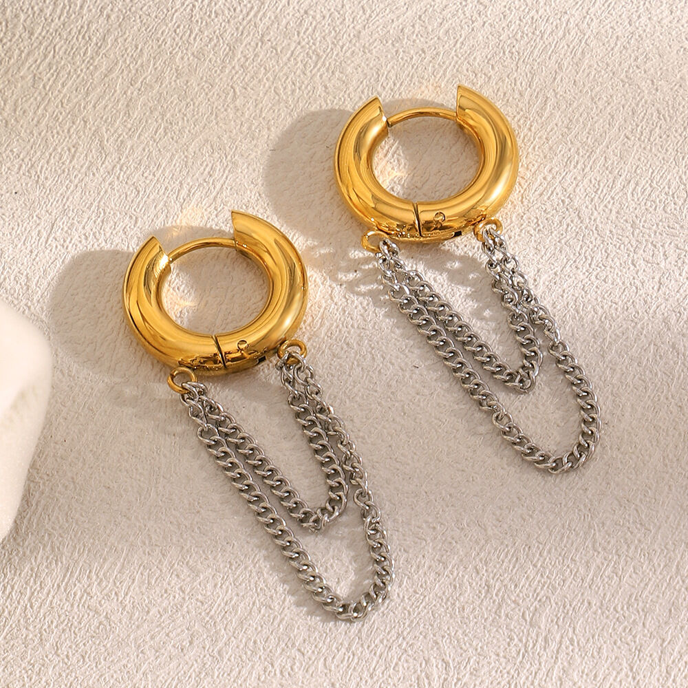 Simple Series Simple Tassel Stainless Steel Waterproof Women's Dangle Earrings