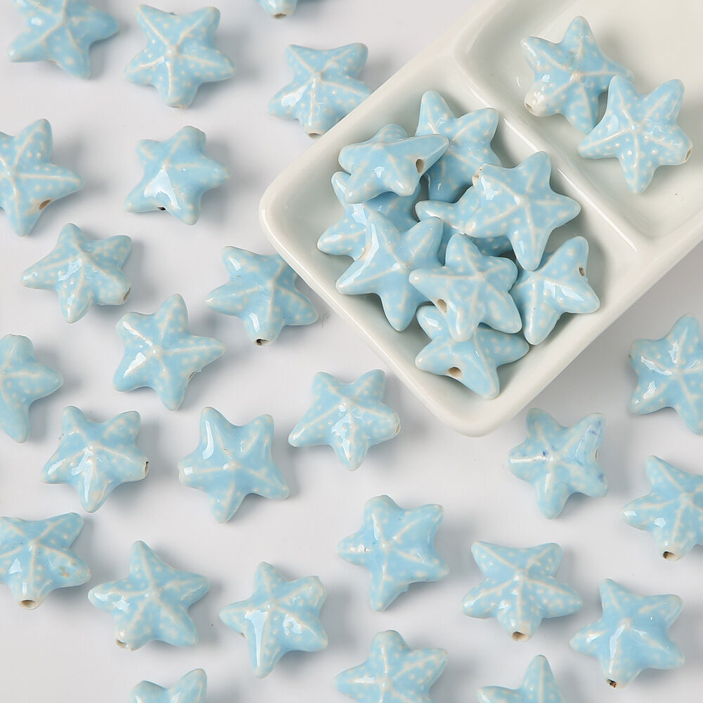 1 Piece Starfish Ceramics DIY Jewelry Bead